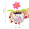 Home-X Pink Daisy Solar Dancer Figure, Solar-Powered Dancing Office Desk Decor, Windowsill or Car Dashboard Decoration view 4