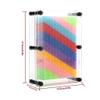 3D Pin Art Toy Rainbow Toy Home Office Desktop Educational Toy Pin Art Sculpture Toy for Kids Adults Gift(Transparent Middle) view 3