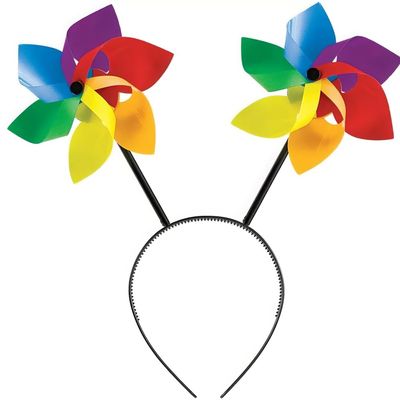 Rainbow Pinwheels Novelty Headband - 1 pc