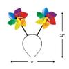 Rainbow Pinwheels Novelty Headband - 1 pc view 2
