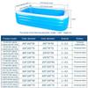 ZXD ZHEXUNDIAN Thickened Inflatable Swimming Pool for Family Outdoor Summer Water Games 1.5 1.8 2 2.6 3.05M (Color : 2M 3 Layers) view 4