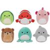 Squishville by Squishmallow Mini Plush Sealife Squad, Six 2 Sea Animals, Irresistebly soft Colorful Plush, Mini Shark, Otter, and Seahorse view 1