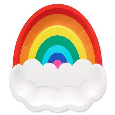 American Greetings Rainbow Party Supplies, Dinner Plates (36-Count)