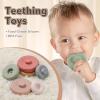 BOBXIN Baby Stacking & Nesting Rings Toy 4.7", 6pcs Soft Silicone Circle Building Stacker,Squeeze Play with Letter,Animal and Graphic,Toddler Sensory Learning Toys for Babies 6 Months+ view 2