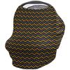 Baby Nursing Cover for Breastfeeding, Chevron Stripes Wave Point Texture Breathable Stretchy Nursing Scarf Carseat Canopy for Boys or Girls Stroller Car Seat Covers Halloween Theme view 1