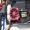 Aluminum Motor Heatsink with Cooling Fan for Arrma 1:10 KRATON 4S / Big Rock V3 3S / VORTEKS 3S / SENTON 3S / 1:8 Vendetta 3S - 1 Set Red view 2