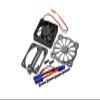 Aluminum Motor Heatsink With Cooling Fan For Arrma 1:10 KRATON 4S / BIG ROCK V3 3S / VORTEKS 3S / SENTON 3S / 1:8 VENDETTA 3S - 1 Set Gray Silver view 1