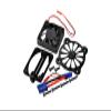Aluminum Motor Heatsink with Cooling Fan for Arrma 1:10 KRATON 4S / Big Rock V3 3S / VORTEKS 3S / SENTON 3S / 1:8 Vendetta 3S - 1 Set Black view 1