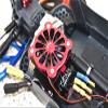 Aluminum Motor Heatsink with Cooling Fan for Arrma 1:10 KRATON 4S / Big Rock V3 3S / VORTEKS 3S / SENTON 3S / 1:8 Vendetta 3S - 1 Set Orange view 3