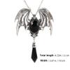 FUNZZY Halloween Bat Necklace Gothic Gemstone Pendant Neck Jewelry Cosplay Props Halloween Party Supplies view 2