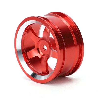 4Pcs Aluminum Alloy Wheel Hub, Wheel Hub, Accessories RC Car Parts Suitable for 94123 Touring Drift Car 1/10(Red) Car Model Accessory