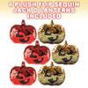 6 Pieces Flip Sequins Pumpkin Halloween Toys, Halloween Squishy Toys, Soft Stuffed Toys with Color-Changing Sequins, Fun Halloween Party Favors for Kids, Halloween Goodie Bag fillers view 2