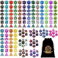 DND Dice Set  Chessex D&D TTRPG Dice  Sampler Best of Chessex 7pc (2021 Mix)  Dungeons and Dragons Dice  25 Sets  7 Dice per Set - D4 D6 D8 D10 D12 D20 D%, Various, (CHX29910)