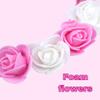 Needzo Floral Headband, Festival and Party Costume Flower Headwear, Photo Props and Favors, One Size Fits Most (Pink and White Roses) view 2