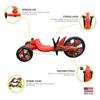 The Original Big Wheel Sidewinder 16inch X-TREME Racer Tricycle for Boys & Girls 5-10 Years of Age - Made in USA (Red Baron) view 2
