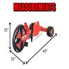 The Original Big Wheel Sidewinder 16inch X-TREME Racer Tricycle for Boys & Girls 5-10 Years of Age - Made in USA (Red Baron) view 3