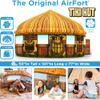 The Original Patented AirFort - Build A Fort in 30 Seconds, Inflatable Fort for Kids, Play Tent for 3-14 Years, A Playhouse Where Imagination Runs Wild, Fan not Included (Tiki Hut) view 3