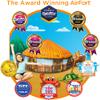 The Original Patented AirFort - Build A Fort in 30 Seconds, Inflatable Fort for Kids, Play Tent for 3-14 Years, A Playhouse Where Imagination Runs Wild, Fan not Included (Tiki Hut) view 4