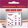MasterPieces Game Day - NCAA Virginia Tech Hokies - 6 Piece Team Logo Dice Set - D6 Standard Size view 1