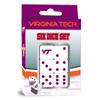 MasterPieces Game Day - NCAA Virginia Tech Hokies - 6 Piece Team Logo Dice Set - D6 Standard Size view 2