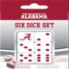 MasterPieces Game Day - NCAA Alabama Crimson Tide - 6 Piece Team Logo Dice Set - D6 Standard Size view 1