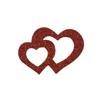 Red Heart Glitter Sticker - Self-Adhesive, Sparkling Decoration for Crafts, Cards, and Gifts view 1