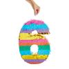BLUE PANDA Rainbow Number 6 Pinata - Sturdy Corrugated Build & Easy Hang for Fiesta Party - Candy Filled 6th Birthday Party Surprise - Vibrant Tie-Dye Items for Kids - Small (16.5x11x3 In), Blue/White view 4