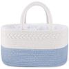 ABenkle Diaper Caddy Organizer - Cotton Rope Nursery Storage Basket for Baby Essentials, Boys & Girls Shower Gift, Changing Table Organizer view 1
