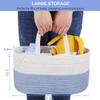 ABenkle Diaper Caddy Organizer - Cotton Rope Nursery Storage Basket for Baby Essentials, Boys & Girls Shower Gift, Changing Table Organizer view 4