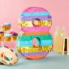 BLUE PANDA 8 Pinata - Small Multicolor, 11.4 x 16.5 x 3 In - Neon Rainbow Pinata in Shape of 8 for Girls Birthday Party view 2