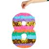 BLUE PANDA 8 Pinata - Small Multicolor, 11.4 x 16.5 x 3 In - Neon Rainbow Pinata in Shape of 8 for Girls Birthday Party view 4