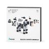 PIXIO Magnetic Cubes - Black & White Animals - Magnetic Cubes Building Toys in Pixel Art Style - Animal Figures - Arts and Crafts Kids Toys - Building Blocks - Learning Toys - 195 pcs view 1