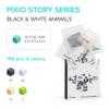 PIXIO Magnetic Cubes - Black & White Animals - Magnetic Cubes Building Toys in Pixel Art Style - Animal Figures - Arts and Crafts Kids Toys - Building Blocks - Learning Toys - 195 pcs view 3
