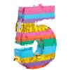 BLUE PANDA Rainbow Number 5 Pinata - Small, Multicolored, 12 x 16.5 x 3 In - Pinata for Kids Birthday Party & Fiesta Decoration view 1