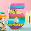 BLUE PANDA Rainbow Number 5 Pinata - Small, Multicolored, 12 x 16.5 x 3 In - Pinata for Kids Birthday Party & Fiesta Decoration view 2