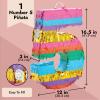 BLUE PANDA Rainbow Number 5 Pinata - Small, Multicolored, 12 x 16.5 x 3 In - Pinata for Kids Birthday Party & Fiesta Decoration view 3