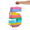 BLUE PANDA Rainbow Number 5 Pinata - Small, Multicolored, 12 x 16.5 x 3 In - Pinata for Kids Birthday Party & Fiesta Decoration view 4