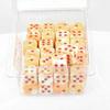 Sunburst Festive Dice with Red Pips 12mm (1/2in) D6 Pack of 50 Wondertrail view 2
