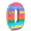 Blue Panda Rainbow Pinata Number 0 Butterfly Design - 11.4 x 16.5 x 3 in, Multicolored - Easy-Fill Corrugated Paper Construction - Birthday Celebrations & Rainbow Party Supplies view 3