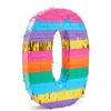 Blue Panda Rainbow Pinata Number 0 Butterfly Design - 11.4 x 16.5 x 3 in, Multicolored - Easy-Fill Corrugated Paper Construction - Birthday Celebrations & Rainbow Party Supplies view 4