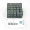Dusty Green Opaque Dice with Copper Numbers D6 Aprox 16mm (5/8in) Pack of 50 Wondertrail view 1