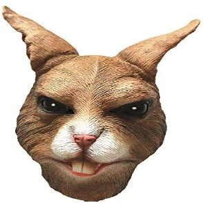 Luxury Novelty Animal Disguise Rabbit mask Animal mask Cosplay Costume Carnival Carnival (Color : Brown)