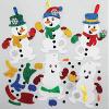 Baker Ross AX516 Snowman Mix & Match Tree Decoration Kits - Pack of 8, Christmas Arts and Crafts and Christmas Decorations for Kids view 1