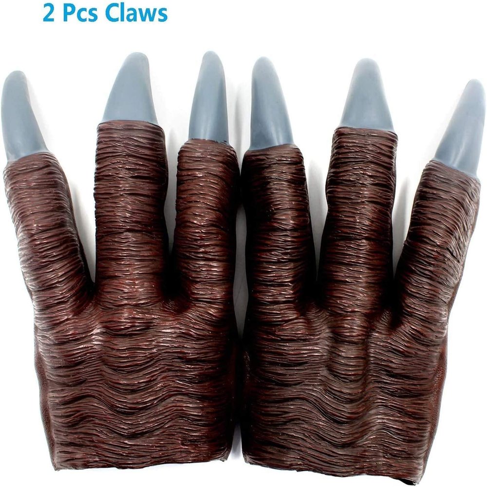 Luxury Novelty Velociraptor Tyrannosaurus Rex Dinosaur Claw Cosplay Latex Hand Puppet Two Carnival Carnival