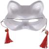 Luxury Novelty Kitsune Fox Mask for Masquerade Ball, Animal Cosplay Kabuki Cat Masks Carnival Carnival (Color : Pink Flower) view 4