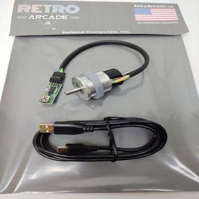RetroArcade.us SpinTrack Arcade USB Spinner, Perfect for MAME Systems