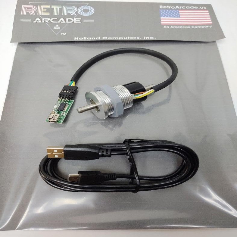 RetroArcade.us SpinTrack Arcade USB Spinner, Perfect for MAME Systems