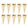 Minkissy 10pcs Halloween Costume Claws Fake Finger Nail Tip Rings Halloween Cosplay Props Party Supplies Bronze view 1
