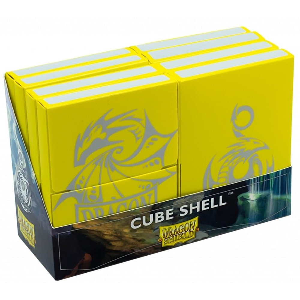 Dragon Shield Card Deck Box Cube Shell Yellow 8 Units Durable and Sturdy TCG, OCG Card Storage Compatible with Pokemon Yugioh Commander and MTG Magic: The Gathering Cards