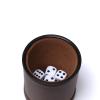 5 Pack PU Leather Dice Cups Felt Lining Quiet Shaker with 30 Dot Dice for Bar Party Yahtzee Farkle Dice Games view 4